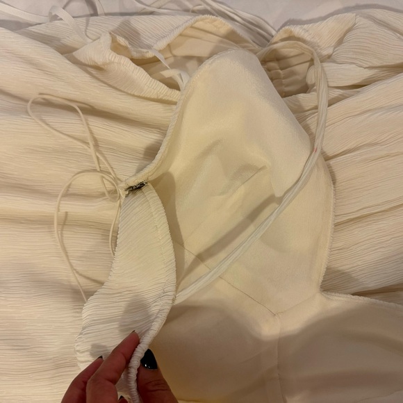 ADEAM WHITE LONG DRESS WITH CUTOUTS SAMPLE SIZE - Picture 12 of 16